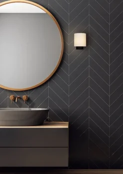 Lucide badkamer wandlamp Jelte IP44 zwart