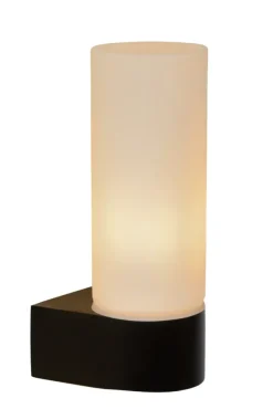 Lucide badkamer wandlamp 1-lichts Jesse IP44 zwart
