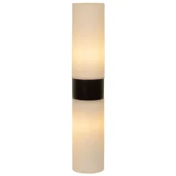 Lucide badkamer wandlamp 2-lichts Jesse IP44 zwart
