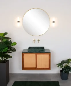 Lucide badkamer wandlamp 2-lichts Jesse IP44 zwart