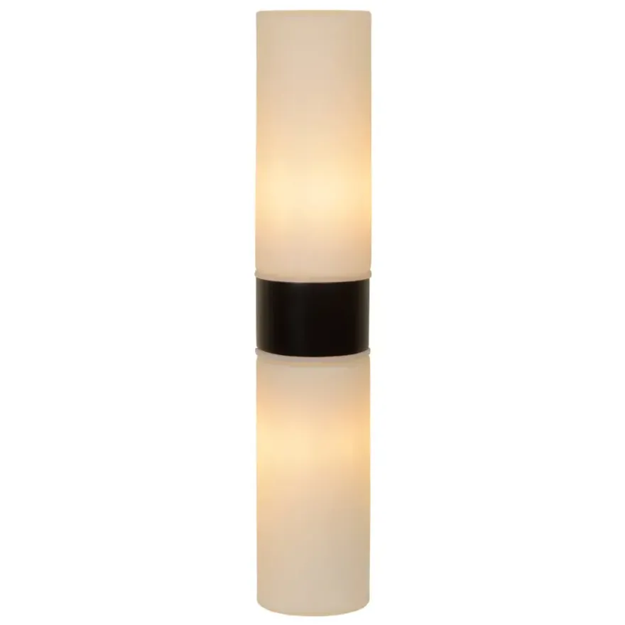Lucide badkamer wandlamp 2-lichts Jesse IP44 zwart