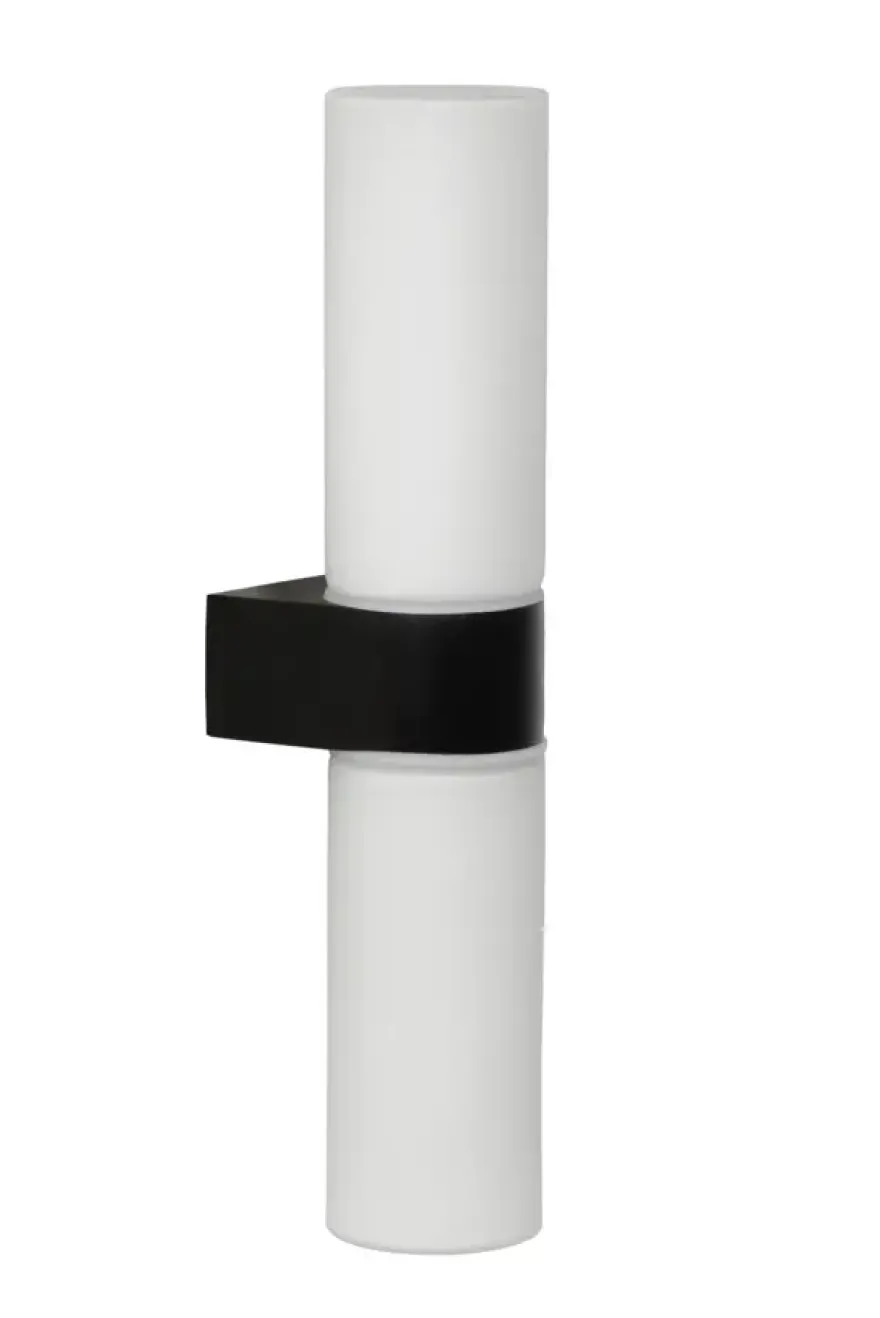 Lucide badkamer wandlamp 2-lichts Jesse IP44 zwart