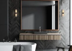 Lucide badkamer wandlamp 2-lichts Jesse IP44 zwart
