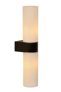 Lucide badkamer wandlamp 2-lichts Jesse IP44 zwart