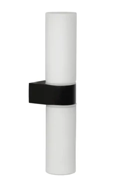 Lucide badkamer wandlamp 2-lichts Jesse IP44 zwart