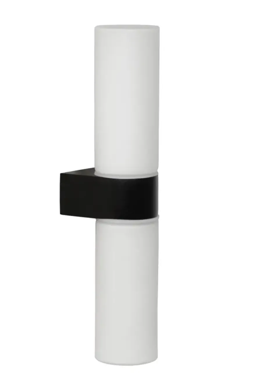 Lucide badkamer wandlamp 2-lichts Jesse IP44 zwart