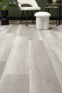 Lundia click PVC Natuur Stina lichtgrijs houtlook incl. geïntegreerde ondervloer