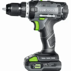 LUX 20V accuboormachine inclusief 2,0Ah accu, lader en koffer met accessoires