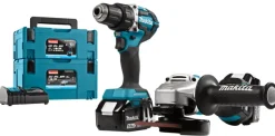 Makita 18V LXT accuboormachine + haakse slijper combinatieset (incl. 2 accu's 5.0Ah + lader)