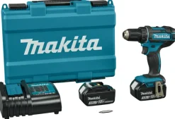 Makita accuboormachine DDF482SFE + 2 accu's 3.0Ah en snellader