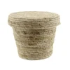 Mand mais husk inclusief deksel naturel D23H20CM