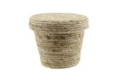 Mand mais husk inclusief deksel naturel D23H20CM