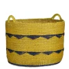 Mand rond geel - h34xd45cm