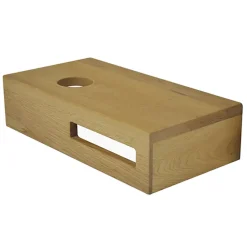 Marho Tarn wastafelblad toilet links 40 x 21 x 10 cm massief hout