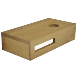 Marho Tarn wastafelblad toilet rechts 40 x 21 x 10 cm massief hout