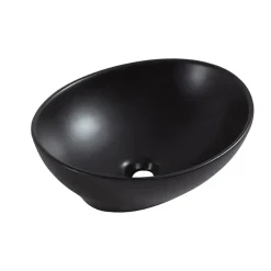 Marho Ablua waskom ovaal 40 x 33 x 14,5 cm keramiek mat zwart