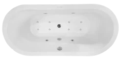 Marho Aquero whirlpool ligbad vrijstaand 170 x 80 cm acryl glans wit met waste chroom
