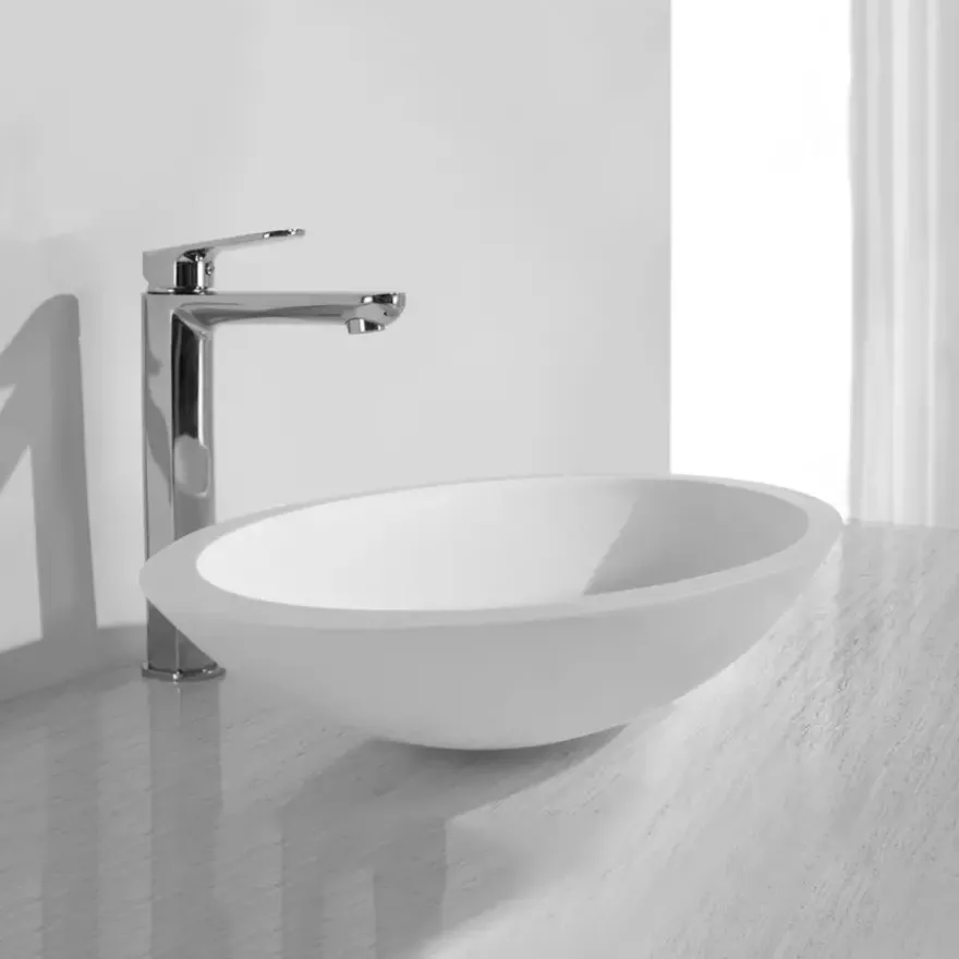 Marho Beli waskom ovaal 59 x 35 x 11 cm solid surface mat wit