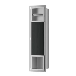 Marho Delya toiletrolhouder zonder klep en reserverolhouder inbouw RVS