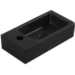 Marho fonteinset compleet links Ondine S mini zwart + geborsteld messing