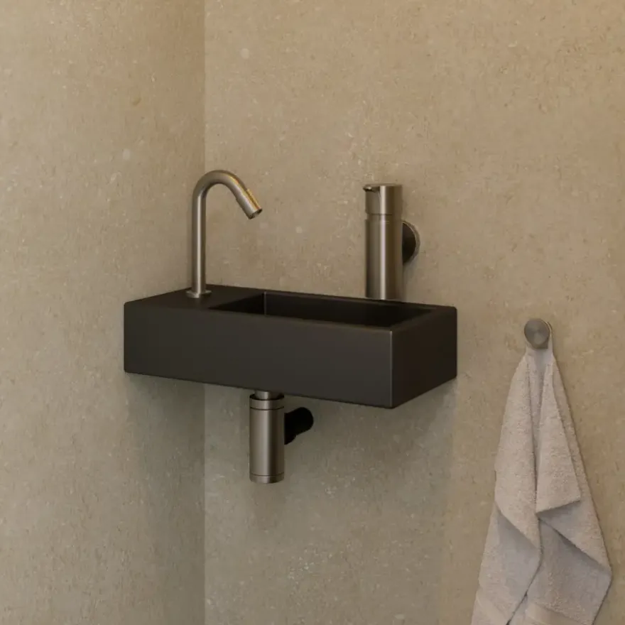 Marho Handdoekhaak Luxor klein gun metal