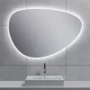 Marho Huevo organische badkamerspiegel met verlichting en verwarming dimbaar Ø 90 cm