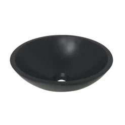 Marho Isla waskom rond 43 x 13 cm solid surface mat zwart