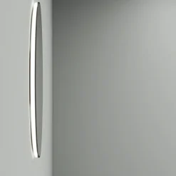 Marho Mavri badkamerspiegel verlichting dimbaar mat zwart Ø 100 cm