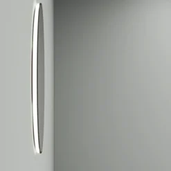 Marho Mavri badkamerspiegel rond verlichting dimbaar mat zwart Ø 80 cm