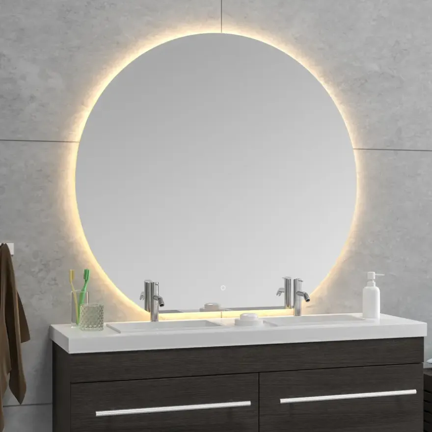 Marho Neris badkamerspiegel met verlichting en verwarming dimbaar 120 x 112 x 0,3 cm