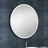 Marho Novi badkamerspiegel verlichting dimbaar mat zwart Ø 80 cm