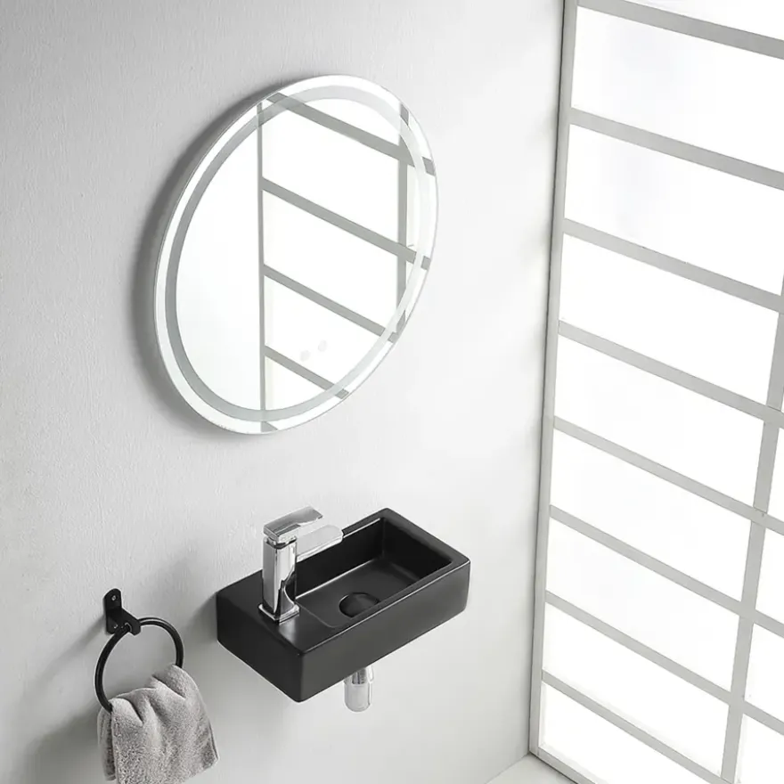 Marho Ondine fontein toilet M links mat zwart keramiek