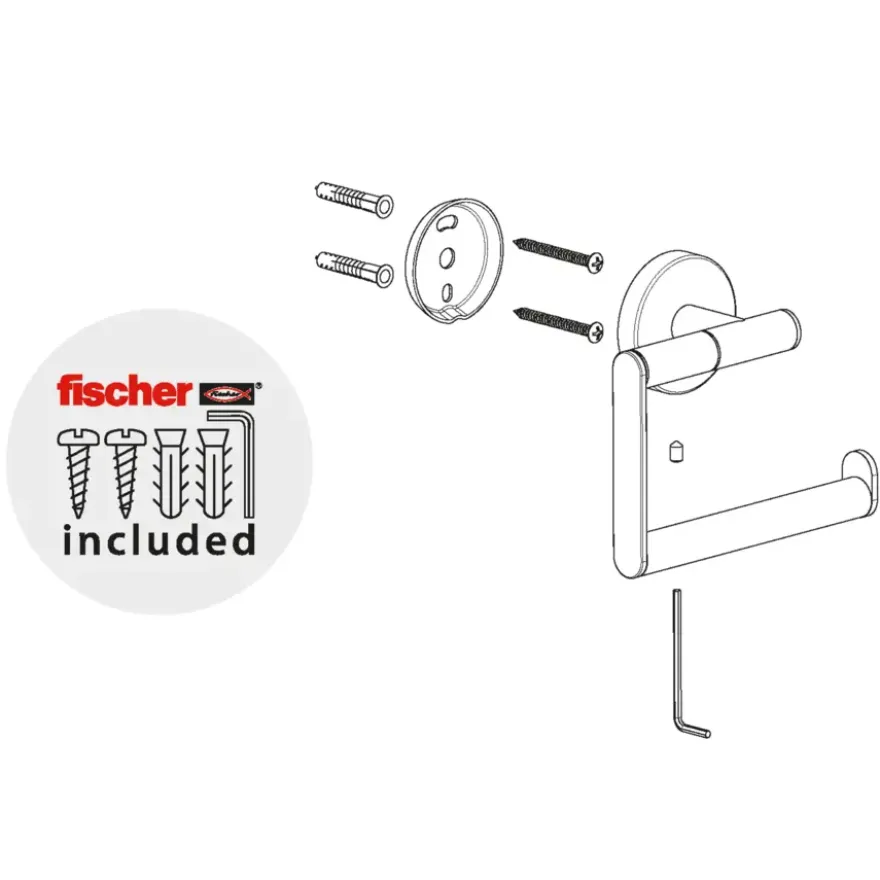 Marho Toiletrolhouder Luxor zonder klep gun metal