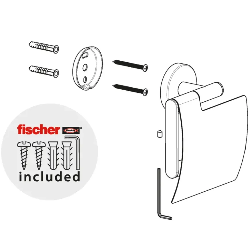 Marho Toiletrolhouder Luxor met klep brons koper