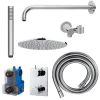 Marho Valdra regendouche set inbouw met thermostaatkraan 30 cm chroom