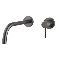 Marho Valdra Slim inbouw wastafelkraan gun metal eengreeps