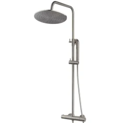 Marho Valdra thermostatische regendouche set opbouw geborsteld staal