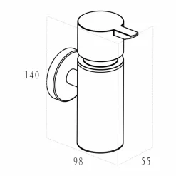 Marho Zeepdispenser Luxor geborsteld rvs