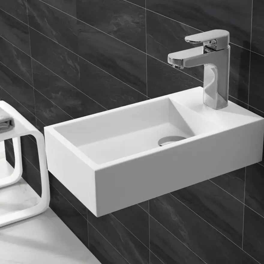 Marho Zelia fontein toilet links mat wit composiet