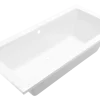 Marho Zephyra SQ inbouw duo lig bad 180 x 80 x 49 cm acryl glans wit