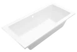 Marho Zephyra SQ inbouw duo lig bad 180 x 80 x 49 cm acryl glans wit