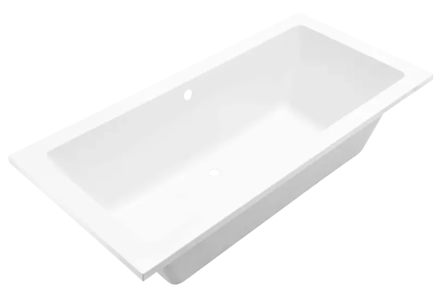 Marho Zephyra SQ inbouw duo lig bad 180 x 80 x 49 cm acryl glans wit