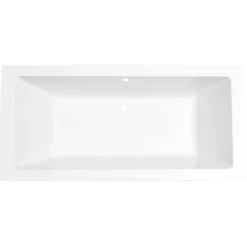 Marho Zephyra SQ inbouw duo lig bad 180 x 80 x 49 cm acryl glans wit