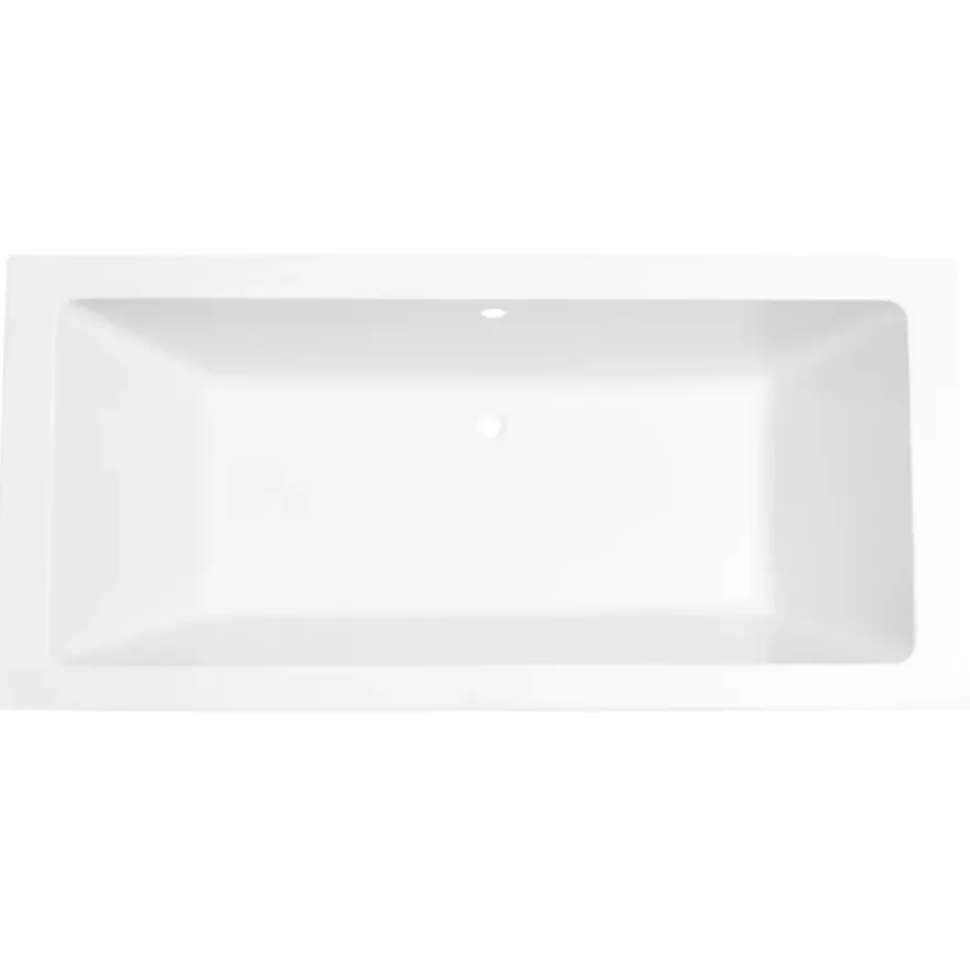 Marho Zephyra SQ inbouw duo lig bad 180 x 80 x 49 cm acryl glans wit