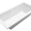Marho Zephyra SQ inbouw duo lig bad 180 x 80 x 49 cm mat wit