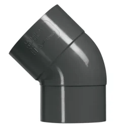 Martens bocht 45° PVC antraciet verjongd 80x80 mm