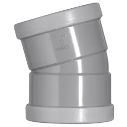 Martens bocht 15° PVC grijs 2x manchet 110x110 mm