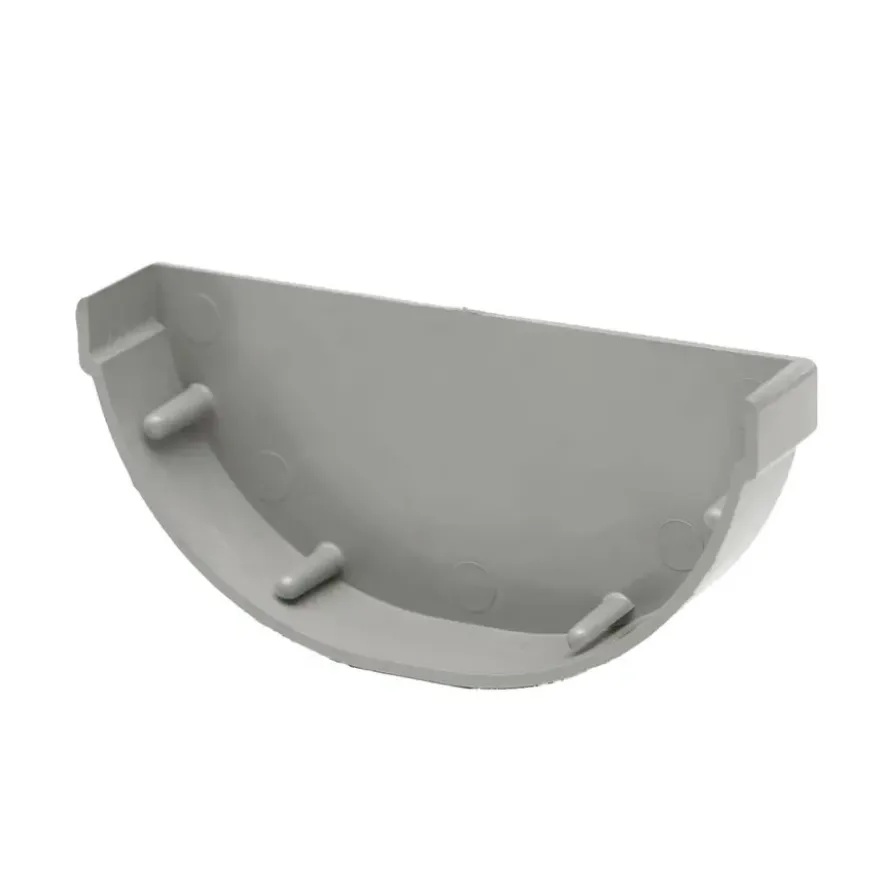 Martens mastgoot eindstuk grijs 100 mm