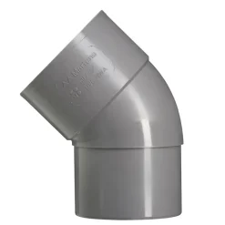 Martens PVC bocht 45° grijs mof/verjongd 70 mm