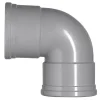 Martens PVC bocht 90° grijs 2x manchet 110 mm